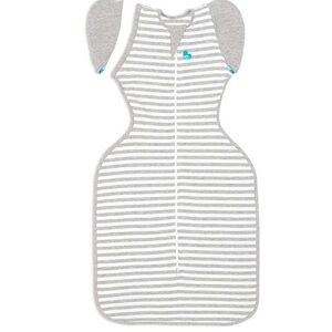 Love to Dream Gray and White Striped Sleep Sack